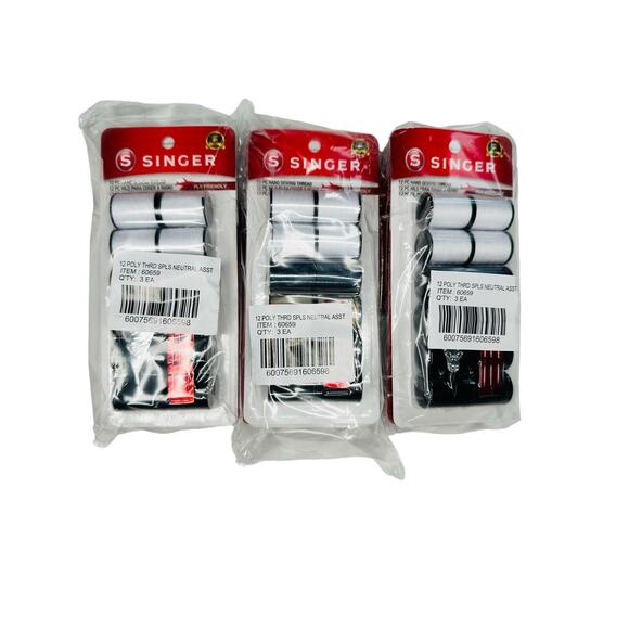 SINGER Polyester Hand Sewing Thread 12 Spools Needles & Threader Asst Colors 9pk - Picture 8 of 8